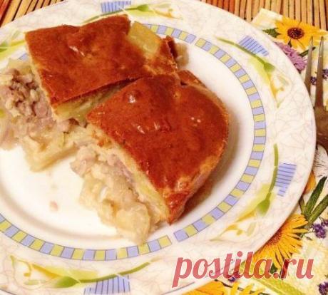 Мясной пирог за 15 минут