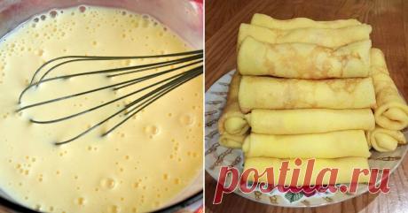 У каких хозяек блины вечно прилипают к сковороде Рецепт блинов на кипятке.