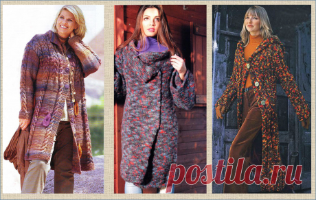 Длинные кардиганы из меланжевой пряжи - вязание спицами - модели плюс схемы - не пропустите | МНЕ ИНТЕРЕСНО | Яндекс Дзен