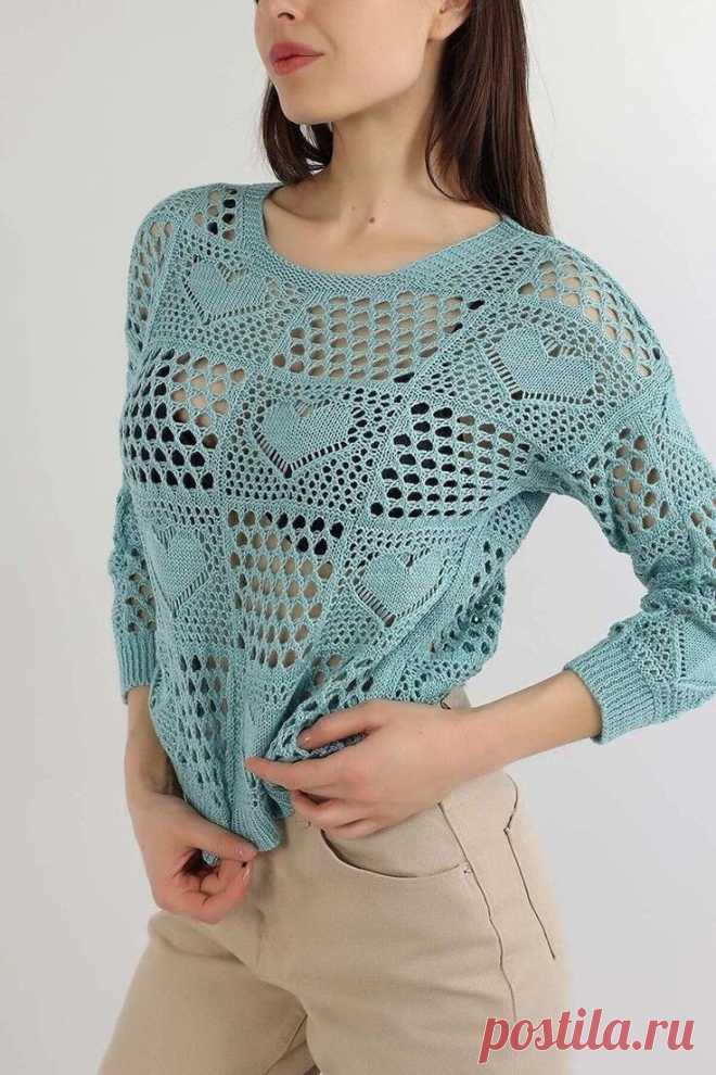 Имитация мотивов спицами. Как добиться эффекта фрагментарного вязания безотрывно. Идеи спицами для женщин. | Вяжем вместе с Людмилой | Дзен
