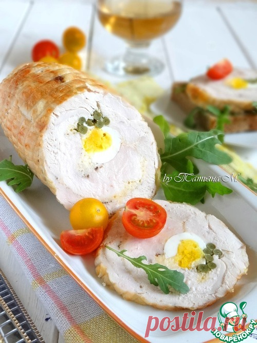Рулет из грудок по-французски - кулинарный рецепт