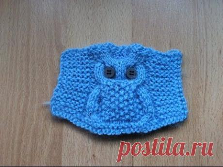 ▶ Узор "Сова" (Knitting. Pattern "Owl") - YouTube