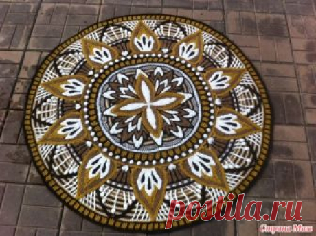 Коврик "Май" в технике Overlay Crochet от Евгении Тыченко