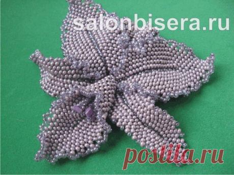 Орхидея (мозаичное и кирпичное плетение) | biser.info - всё о бисере и бисерном творчестве