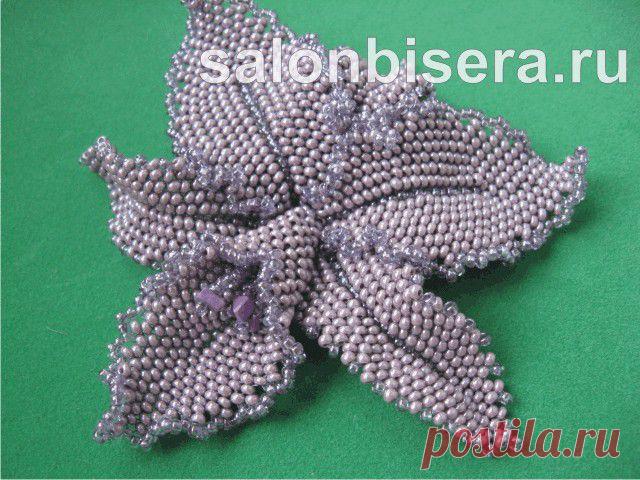 Орхидея (мозаичное и кирпичное плетение) | biser.info - всё о бисере и бисерном творчестве