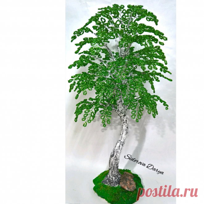 Береза из бисера, Мастерская Изделия из бисера, Мастер дарья2012 - http://LangeSTORE.ru
