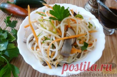 Рецепт: Фунчоза с лесными грибами на RussianFood.com