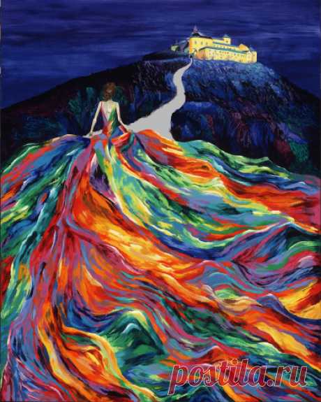 Contemporary Painting - &quot;Christina's Dream&quot; (Original Art from LINZI LYNN )