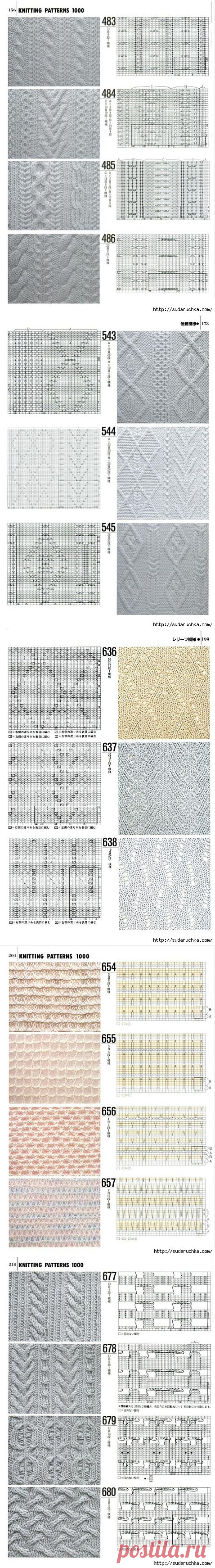1000 KNITTING PATTERNS BOOK".Книга по вязанию. Часть 2..