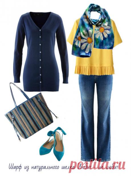 Шарф батик из натурального атласа "Любит - не любит" – купить в интернет-магазине на Ярмарке Мастеров с доставкой - EVVQPRU | Архангельск