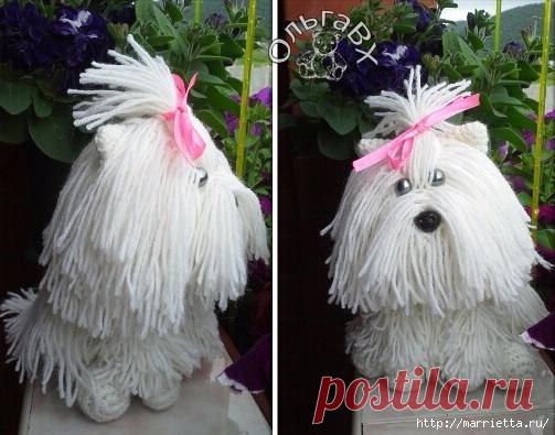 Йоркширский терьер крючком. Вяжем собачку