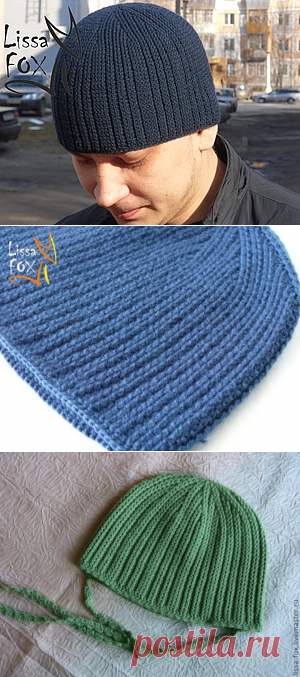 Мужская шапка-резинка крючком - Ярмарка Мастеров - ручная работа, handmade