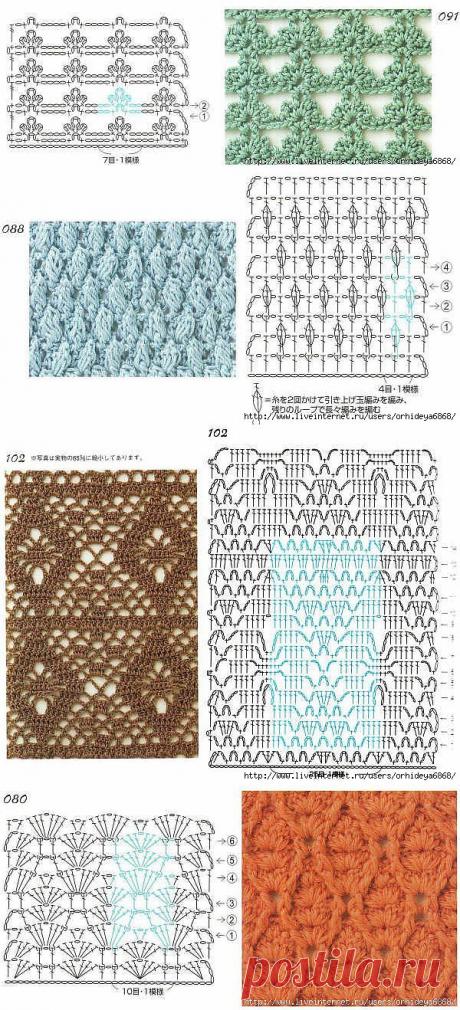 Узоры крючком.