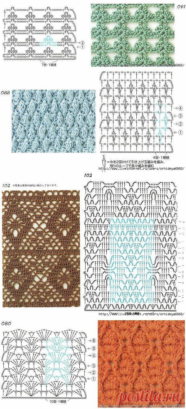 Узоры крючком.