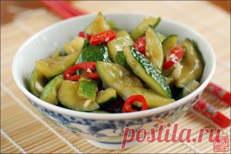 Простая и быстрая закуска: «битые огурцы» — Вкусные рецепты