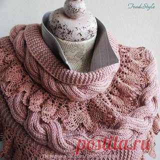 Большой шарф - снуд

Отделан по кромке широким ручным кружевом из тонкой хлопковой пряжи. 
Кружево спадает лёгкими фалдами. 
Общая длина снуда 170 см 
Показать полностью…