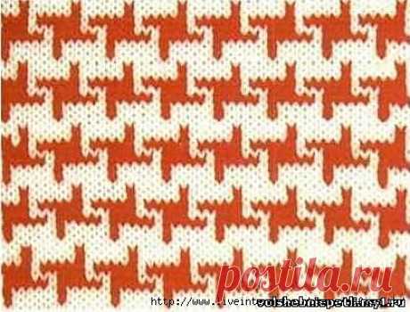 Жаккард Pied de poule (спицами) - подборка схем вязания и применения рисунка.