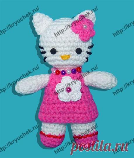 Вязание хелло китти (hello kitty) крючком (видео урок) | Kryuchek.ru