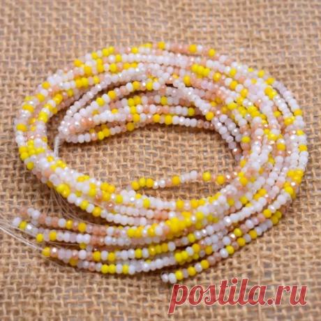 Бусины из австрийского хрусталя Rondell с гранями разных цветов, 1 х2 мм, круглые стеклянные бусины, бусины россыпью с отверстиями, оптовая продажа|Бусины| | АлиЭкспресс