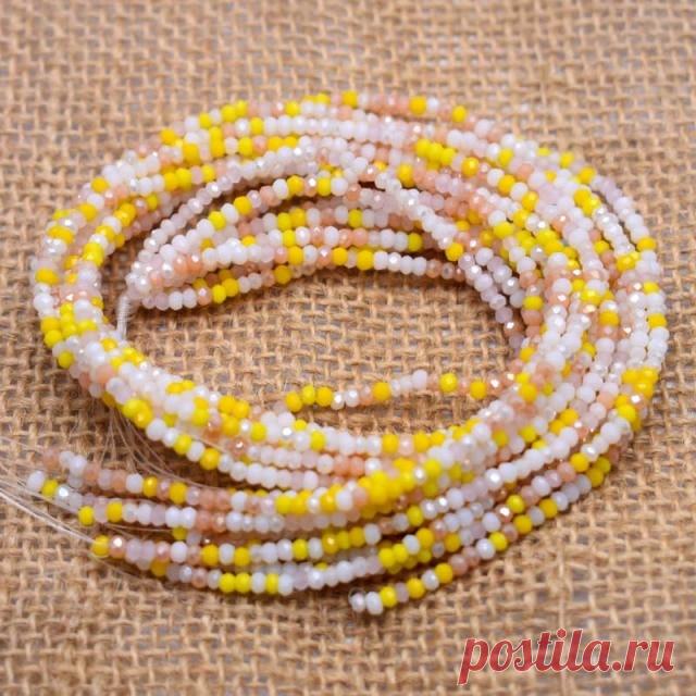 Бусины из австрийского хрусталя Rondell с гранями разных цветов, 1 х2 мм, круглые стеклянные бусины, бусины россыпью с отверстиями, оптовая продажа|Бусины| | АлиЭкспресс