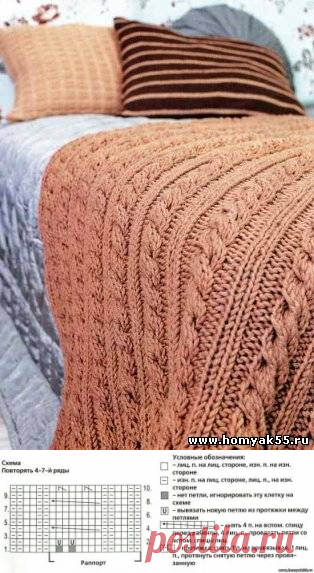 ПЛЕД С КОСАМИ.