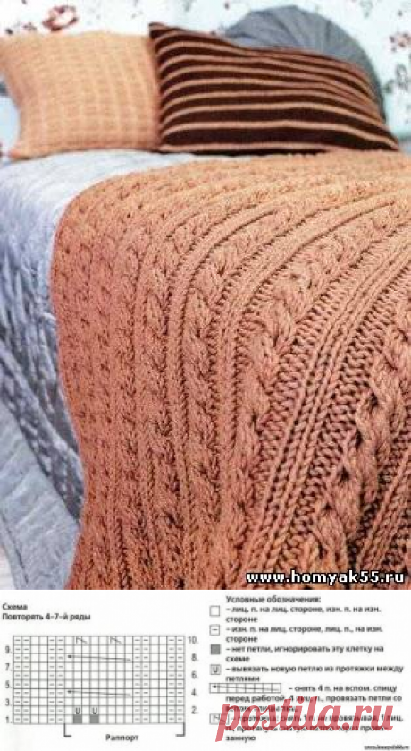 ПЛЕД С КОСАМИ.