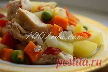 Рецепт вкусного картофеля с овощами и мясом - Горячие блюда . 1001 ЕДА вкусные рецепты с фото!