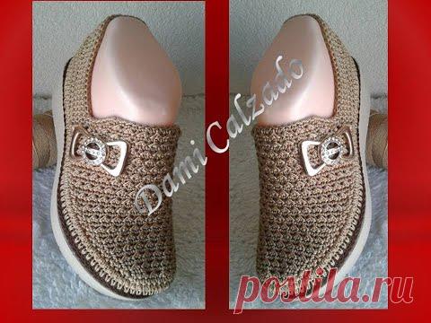 🌈❤️ zapato tejido MOCASIN en crochet  Facil y con muchos TIPS