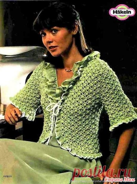 Винтажный ажурный жакет. Крючок. - ВЯЗАНАЯ МОДА+ ДЛЯ НЕМОДЕЛЬНЫХ ДАМ - Страна Мам