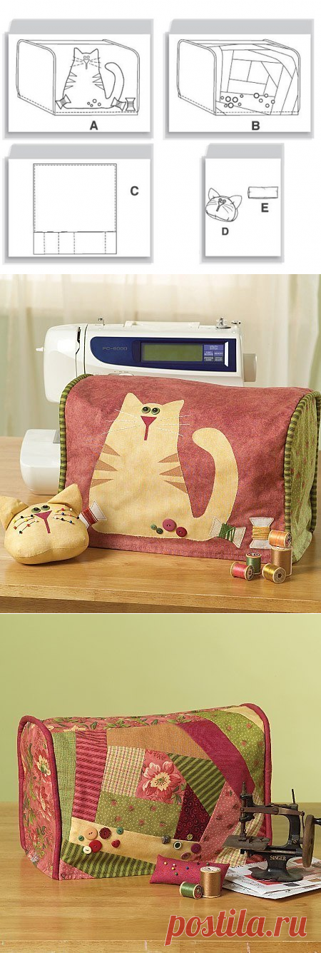 Очаровательный чехол для швейной машинки и не только (схема) — Делаем руками
