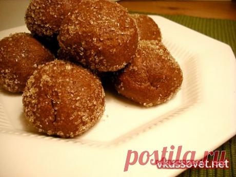 Ириски в шоколадном печенье - Вкусные советы Необходимые ингредиенты: – 500 г муки; – 1 ч. ложка соли; – 1 ч. ложка разрыхлителя; – 200 г. размягченного сливочного масла; – 200 г. сахара; – 2...