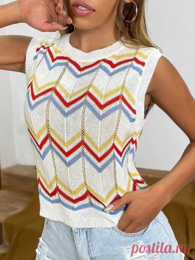 ТОПЫ СПИЦАМИ ИЗ ОСТАТКОВ ПРЯЖИ! ПОДБОРКА ДЛЯ ВДОХНОВЕНИЯ! | Копилка узоров (Вязание спицами) | Дзен