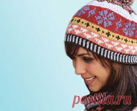 Норвежские узоры. Шапочка и шарф-туннель. « Knit.kz