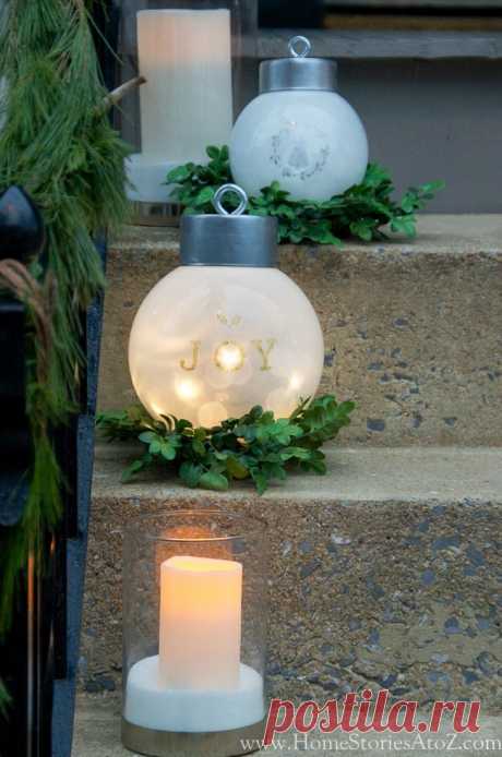 DIY Oversized Ornaments - Home Stories A to Z