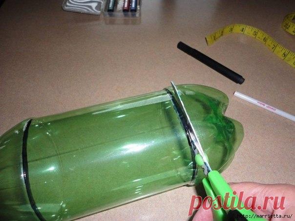 Сапожок деда Мороза из пластиковой бутылки