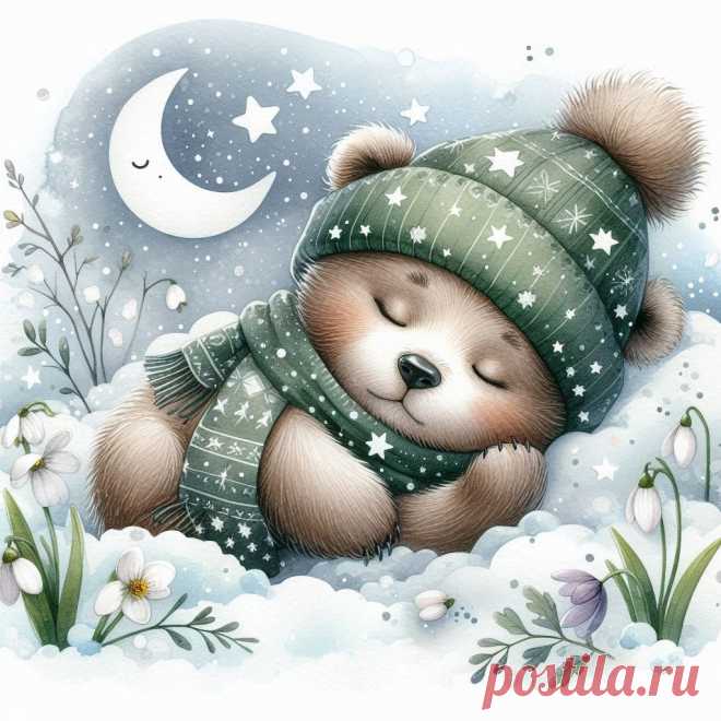 Сон мишки.(нейросеть)