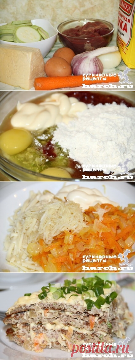 Печеночный торт с кабачками