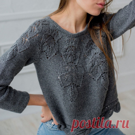 Подборка осеннего вязания со схемами. Джемперы спицами, безрукавка. | Ольга Прилуцкая, вязание - это модно | Дзен