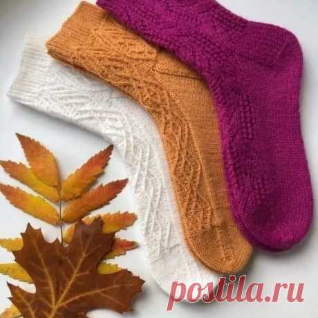 Узор для носков спицами
