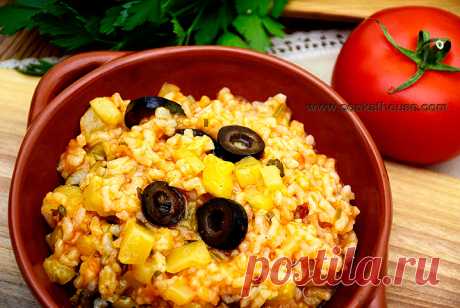 Манджа с тиквички,ориз и маслини - www.cookathouse.com