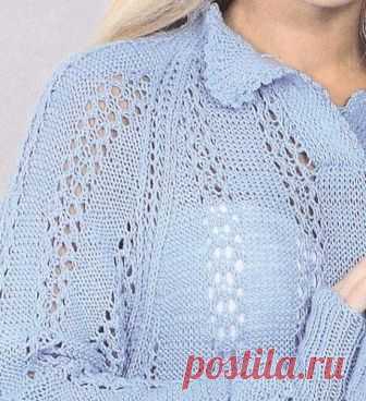 Ажурный жакетик спицами