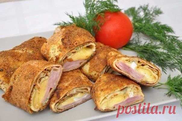 Блинчики с начинкой в паниpовке