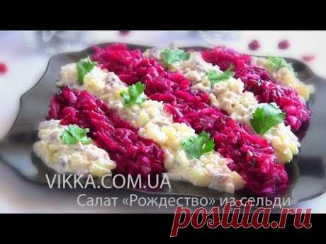 САЛАТ из СЕЛЬДИ &quot;РОЖДЕСТВО&quot; Праздничный - YouTube