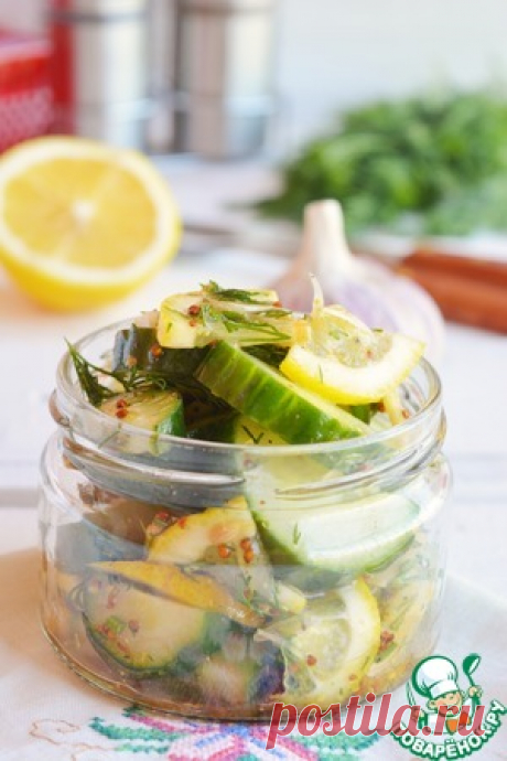 Огурцы, маринованные с лимоном - кулинарный рецепт