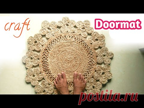 Jute Floor Carpet making TUTORIAL || Eco-Friendly Handmade Natural jute carpet DIY