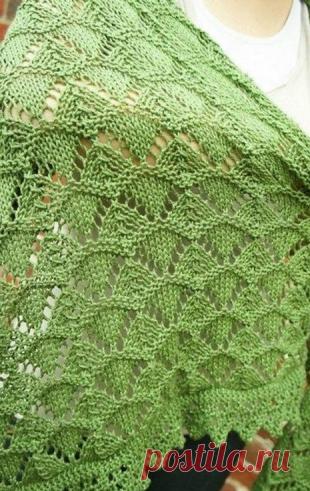 Узор для палантина спицами