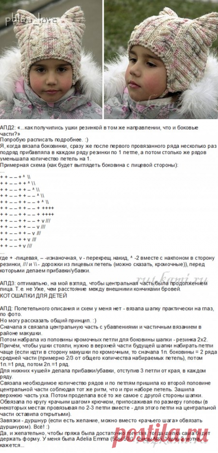 Детские шапочки спицами «Котошапки» » Сайт 