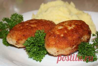 Куриные котлеты с грибами и сыром