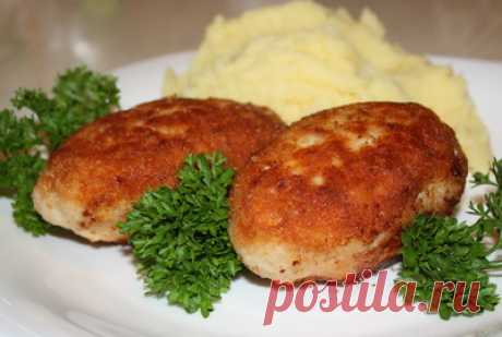 Куриные котлеты с грибами и сыром