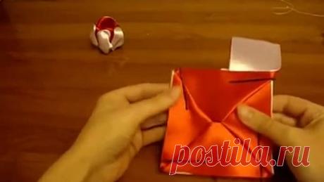 ТЮЛЬПАНЫ ИЗ АТЛАСНОЙ ЛЕНТЫ !!! **Видео МК - 6мин.